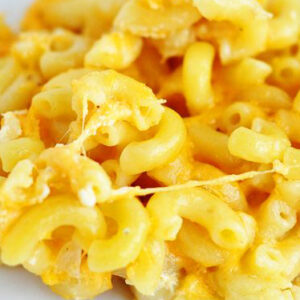 Macaroni and Cheese Close Up Shot Top View Copy